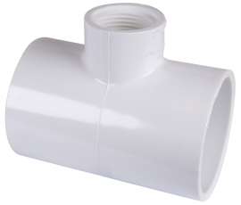 GENOVA 300 Series 31497 Pipe Reducing Tee, 2 x 1 in Run, 2 in Branch, Slip Joint x FIP Branch Connection