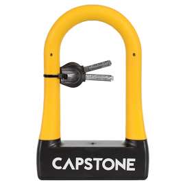 KENT 67225 Bike U-Lock with Key, Standard, Brass/Steel, Black, Vinyl
