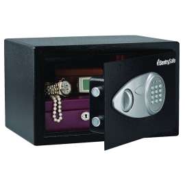 Master Lock X055ML Digital Safe, 0.5 cu-ft Capacity, 8.7 in H x 13.8 in W x 10.6 in D Exterior, Steel, Black/Gray