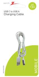 Zenith PM1006UCW USB Cable, White Sheath