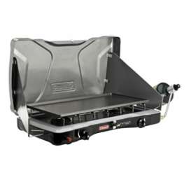 Coleman Triton Series 2000020954 Stove, 2-Burner, Propane, 22,000 Btu, Pushbutton Ignition, Aluminized Steel