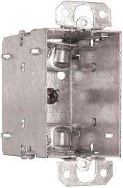 HUBBELL 1104LUBAR Device Box, 1 -Gang, Metal, Flush Mounting