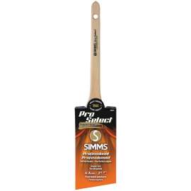Pro Select 8020-64 Thin Angular Sash Brush, 2-1/2 in W, 2-5/8 in L Bristle, Nylon/Polyester Bristle, Rat Tail Handle