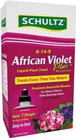 Schultz African Violet Plus SPF44900 Plant Food, 4 oz Bottle, Liquid, 8-14-9 N-P-K Ratio