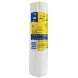 Rainfresh CF Series CF3 Water Filter Cartridge, 30 um Filter, Polyethylene, Polystyrene Filter Media