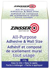 ZINSSER 250184 Adhesive and Wall Size, Clear, 227 g Pack