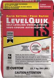 CUSTOM LevelQuik CLQ50 Self-Leveling Underlayment, Gray, 50 lb Bag