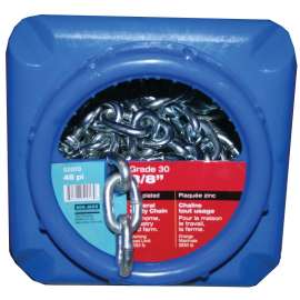 Ben-Mor 52013 Proof Coil Chain, 45 ft L, 30 Grade, Carbon Steel, Zinc