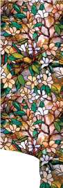 ARTSCAPE 01-0113 Window Film, 36 in L, 24 in W, Magnolia Pattern