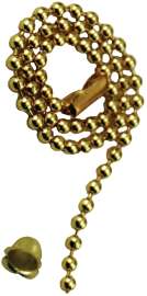 ATRON LA402 Beaded Pull Chain, 12 in L Chain, Brass