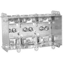 HUBBELL 2104LLEU3BAR Device Box, 3 -Gang, Metal