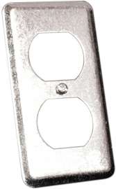 HUBBELL 20C1BAR Utility Box Cover, 4 in L, 2-1/8 in W, Metal