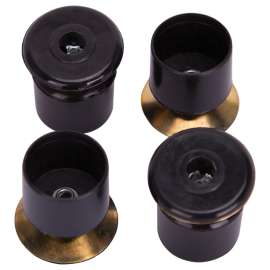ProSource FE-51145-PS Furniture Slide Glide, PE/Steel, Black, Brass, 1-3/8 x 1-3/ x 1-3/8 in Dimensions