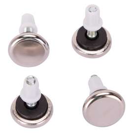 ProSource FE-S506-PS Furniture Glide, Plastic/Steel, Silver, Nickel Plated, 1-1/16 x 1-1/16 x 1-7/16 in Dimensions