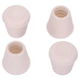 ProSource FE-50641-PS Furniture Leg Tip, Round, Rubber, White, 1/2 in Dia, 1-1/8 in H
