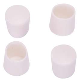 ProSource FE-50611-PS Furniture Leg Tip, Round, Plastic, White, 1/2 in Dia, 5/8 in H