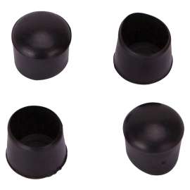 ProSource FE-50601-PS Furniture Leg Tip, Round, Plastic, Black, 1/2 in Dia, 5/8 in H