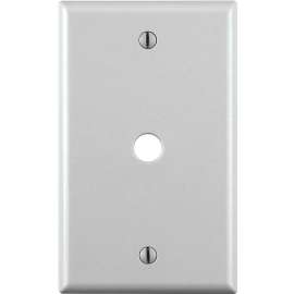 Leviton 001-88013-000 Standard Wallplate, 1-Gang, Plastic, White
