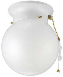 CANARM ICL9WH Ceiling Light Fixture, 60 W, 1-Lamp, A Lamp, Steel Fixture, White Fixture