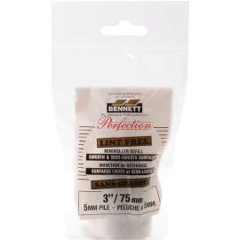 BENNETT 3IN LF LO PK Roller Refill, 5 mm Thick Nap, 75 mm L, Fabric Cover