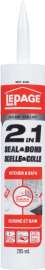 LePage SEAL & BOND 1910257 Kitchen and Bath Sealant, White, 295 mL Cartridge