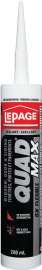 LePage Quad 1869817 Sealant, Black, 24 hr Curing, 18 to 60 deg C, 280 mL Cartridge