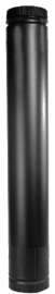 SELKIRK DSP7TL Stove Pipe, 7 in ID x 7-1/2 in OD Dia, 38 to 68 in L, Aluminized Steel/Stainless Steel, Black