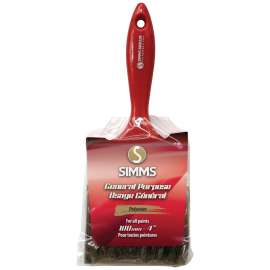 SIMMS Satellite 1300-100 Flat Brush, 4 in W, 3 in L Bristle, Polyester Bristle
