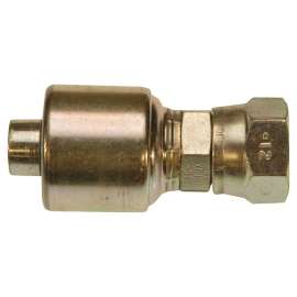 Gates MegaCrimp G25170-0608 Hose Coupling, 3/4-16, Crimp x JIC, Steel, Zinc