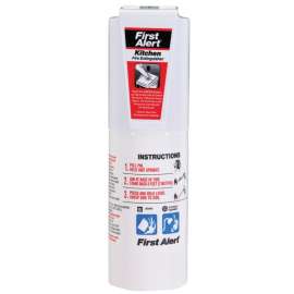 FIRST ALERT KITCHEN5 Fire Extinguisher, 1.4 lb Capacity, Sodium Bicarbonate, 5-B:C Class, Wall Mounting