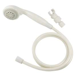 Boston Harbor Hand-Held Shower Head, 1.75 (6.6) 80 gpm (L/MIN) psi, 1/2-14 NPT Connection, Threaded, PVC, White