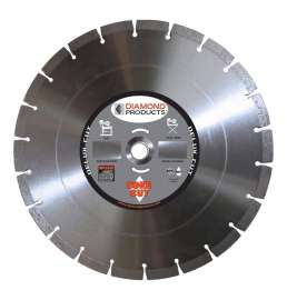 DIAMOND PRODUCTS 70499 Circular Saw Blade, 14 in Dia, 1 in Arbor, Diamond Cutting Edge