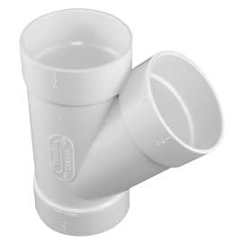 IPEX 201009 Pipe Wye, 2 in, Socket, PVC, White