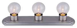 CANARM IVLBS13BPT Vanity Light, 60 W, 3-Lamp, G Lamp, Brushed Pewter Fixture