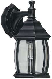 CANARM IOL1210 Outdoor Lantern, 120 V, 100 W, Aluminum Fixture, Black Fixture