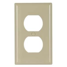 Eaton Wiring Devices 2132V-BOX Standard-Size Duplex Receptacle Wallplate, 1-Gang, Thermoset, Ivory