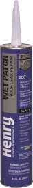 Henry Wet Patch 208 HE208004 Roof Cement, Black, Liquid, 11 fl-oz Cartridge