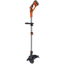 Black+Decker LST136 String Trimmer, 1.5 Ah, 40 V Battery, Lithium-Ion Battery, 1-Speed, 52 in L Shaft