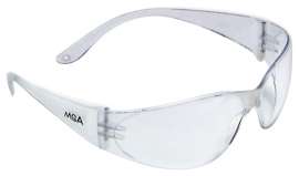 SAFETY WORKS 10006315 Close-Fitting Safety Glasses, Anti-Fog, Anti-Scratch Lens, Rimless Frame, Clear Frame