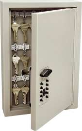 Kidde AccessPoint 001795 Key Cabinet, Steel, Clay, 8.11 in W, 12.04 in H, 3.19 in D