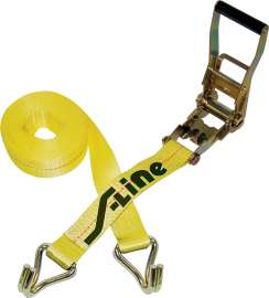 S-Line 500 Series 557-WHK Strap, 2 in W, 27 ft L, Polyester, 3333 lb Working Load, Hook End