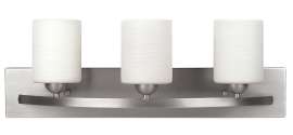 CANARM IVL370A03BPT Vanity Light, 100 W, 3-Lamp, A19 Lamp, Steel Fixture, Brushed Pewter Fixture
