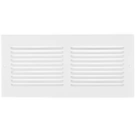 Imperial RG0428 Sidewall Grille, 14 in L, 8 in W, Rectangle, Steel, White