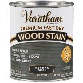 VARATHANE 307416 Wood Stain, Carbon Gray, Liquid, 0.5 pt, Can