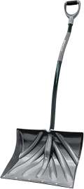 Vulcan 34630 Snow Shovel with Sleeve, Poly Blade, Steel Handle