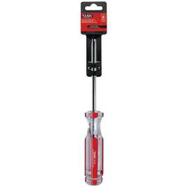 TASK Elite Series T50445 Screwdriver, #2 Drive, Robertson Drive, 5 in L Shank, Acetate Handle, Hard-Grip Handle