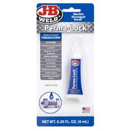 J-B WELD Perma-Lock 24206 Threadlocker, Liquid, Mild Organic, Blue, 6 mL