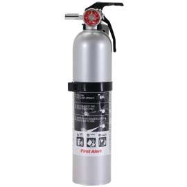 FIRST ALERT DHOME1 Rechargeable Fire Extinguisher, 2.4 lb Capacity, Monoammonium Phosphate, 1-A:10-B:C Class