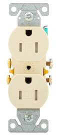 Eaton Wiring Devices TR270LA Duplex Receptacle, 2 -Pole, 15 A, 125 V, Push-in, Side Wiring, NEMA: 5-15R