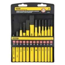 STANLEY 16-299 Punch and Chisel Kit, 12-Piece, Steel, Powder-Coated